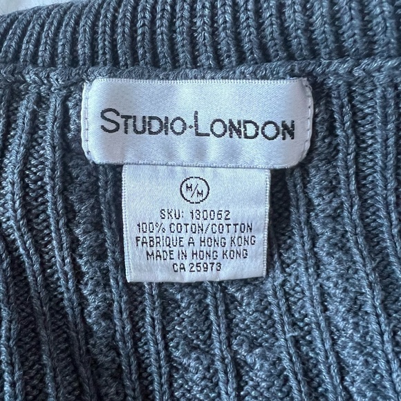 Studio London - Grey Cable Knit Turtle Neck - Picture 5 of 5